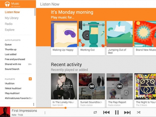 «Google Play Музыка» найдет песни под настроение и погоду