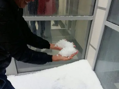 Град прошел в предгорьях Алматы (ВИДЕО)